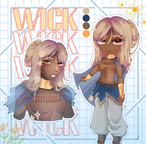 Chibi Rendered Reference Sheet commission